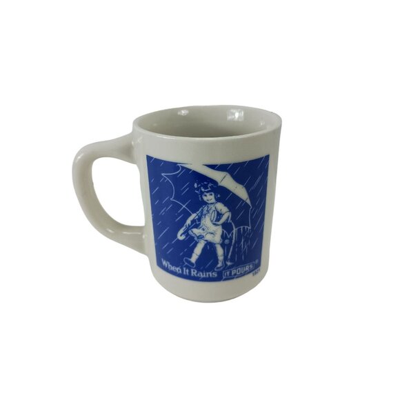 Morton Salt Girl 1921 When It Rains It Pours Collectible Coffee Mug Vtg. - Picture 2 of 7